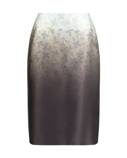 Jil Sander Multicolor Silk Long Skirt