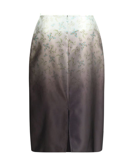 Jil Sander Multicolor Silk Long Skirt
