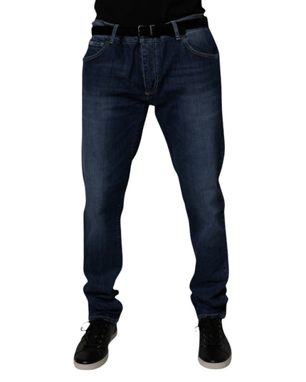 Dolce & Gabbana Blue Washed Cotton Stretch SkinnyDenim Jeans