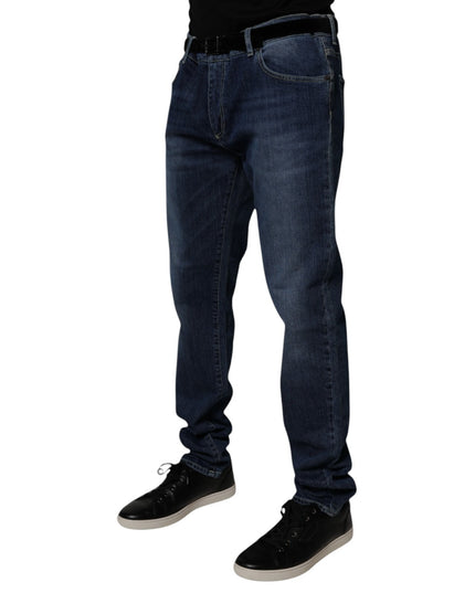 Dolce & Gabbana Blue Washed Cotton Stretch SkinnyDenim Jeans