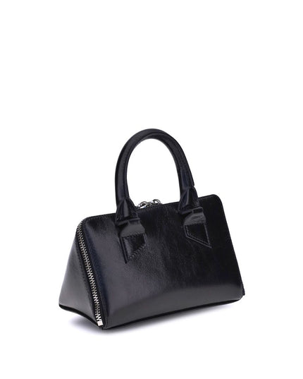 The Attico Black Calf Leather Bos Taurus Shoulder Bag