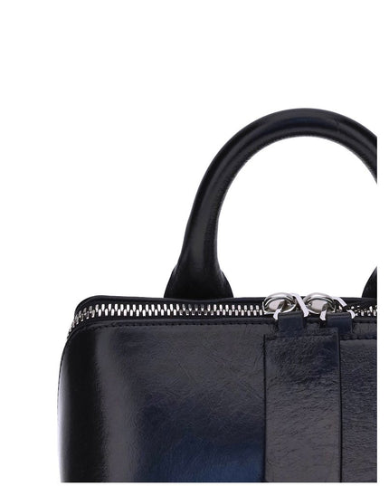 The Attico Black Calf Leather Bos Taurus Shoulder Bag