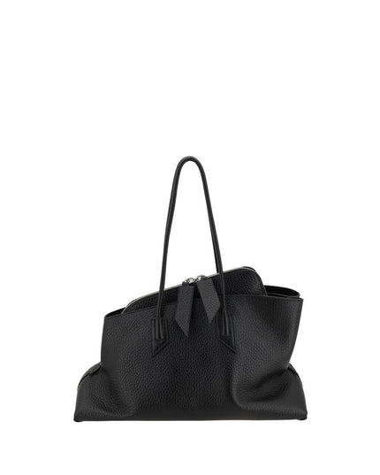 The Attico Black Calf Leather Bos Taurus Shoulder Bag