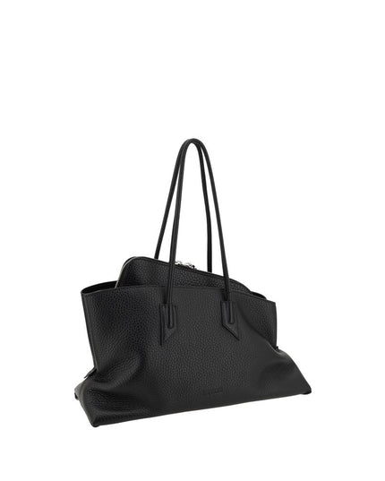 The Attico Black Calf Leather Bos Taurus Shoulder Bag
