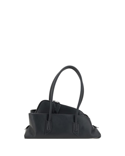 The Attico Black Calf Leather Bos Taurus Shoulder Bag