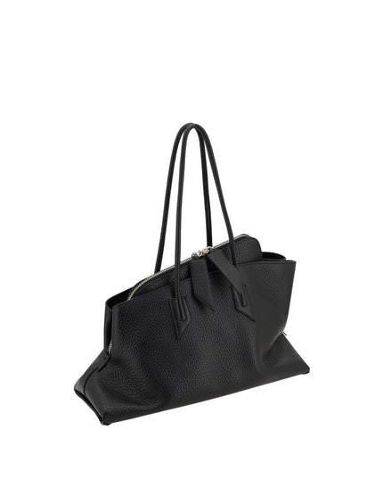 The Attico Black Calf Leather Bos Taurus Shoulder Bag