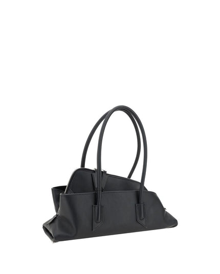The Attico Black Calf Leather Bos Taurus Shoulder Bag