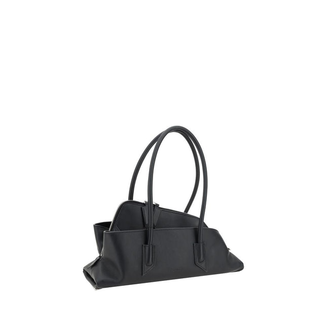 The Attico Black Calf Leather Bos Taurus Shoulder Bag