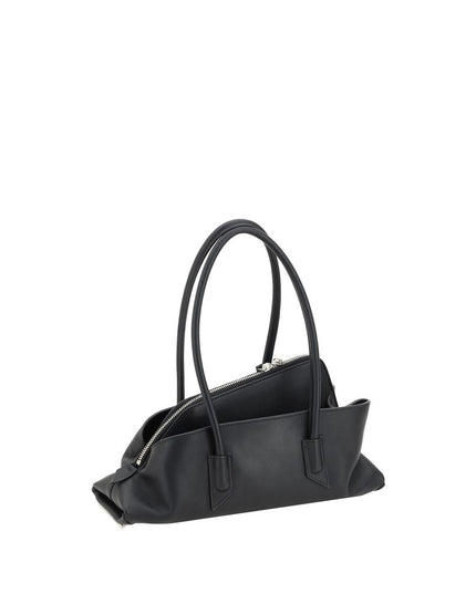 The Attico Black Calf Leather Bos Taurus Shoulder Bag