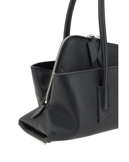 The Attico Black Calf Leather Bos Taurus Shoulder Bag