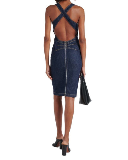 Alaïa Blue Cotton Casual Dress