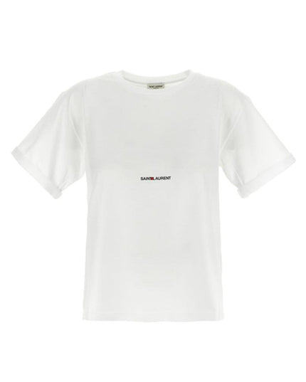 Saint Laurent White Cotton T-Shirt