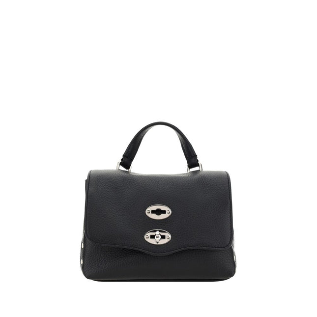 Zanellato Black Calf Leather Bos Taurus Shoulder Bag