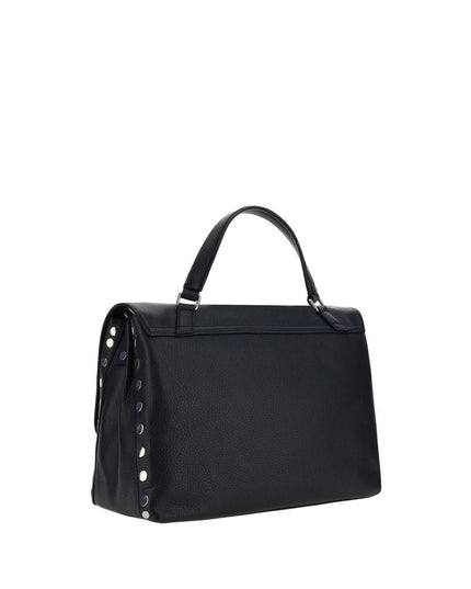 Zanellato Black Calf Leather Bos Taurus Shoulder Bag
