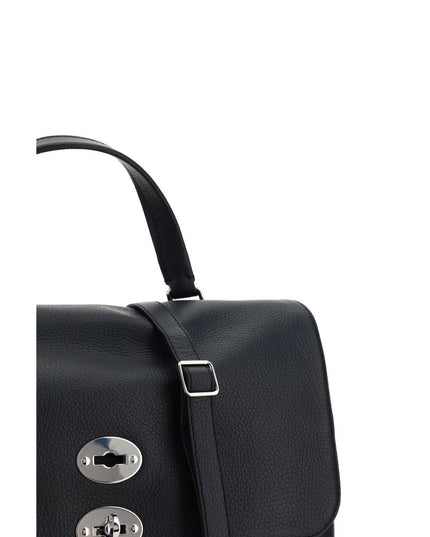 Zanellato Black Calf Leather Bos Taurus Shoulder Bag