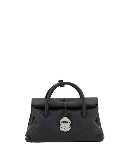 Zanellato Black Calf Leather Bos Taurus Shoulder Bag