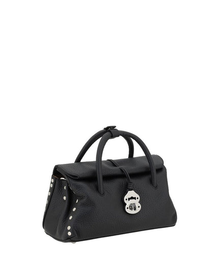 Zanellato Black Calf Leather Bos Taurus Shoulder Bag