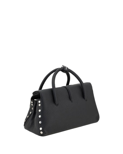 Zanellato Black Calf Leather Bos Taurus Shoulder Bag