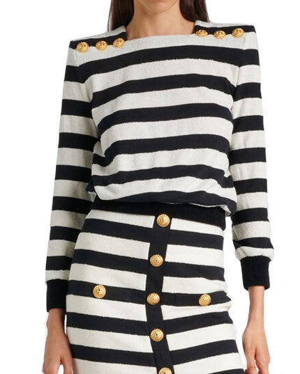 Balmain Black Marabou Tank Tops