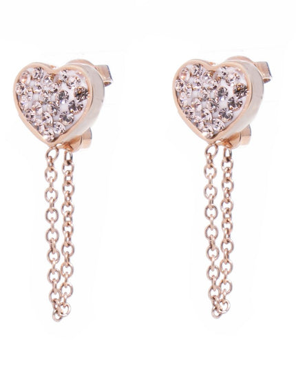 Folli Follie Pink Stainless Steel Earrings