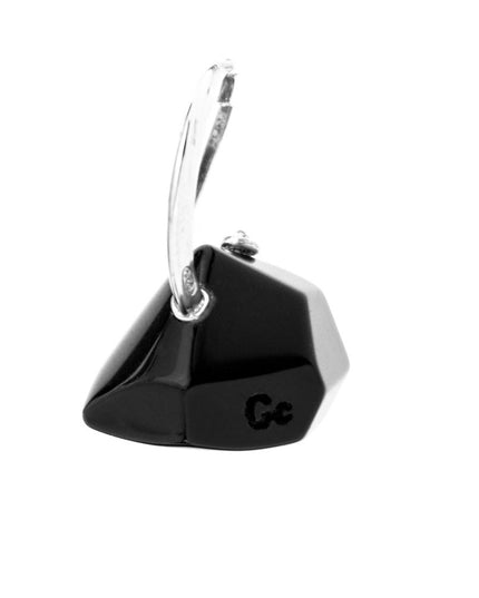 GC Black Silver Earrings