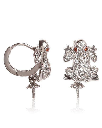 Lancaster White Silver Earrings