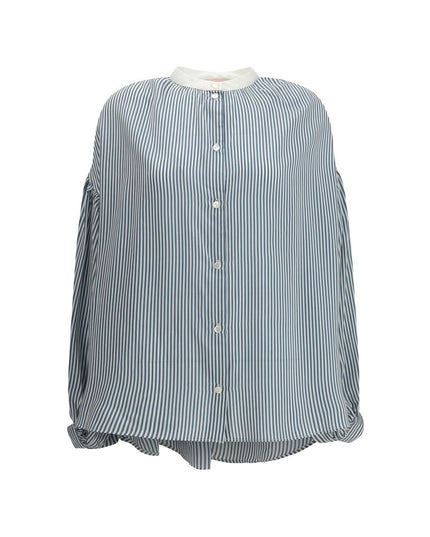 Kristina Ti Green Viscose Pattern Shirt