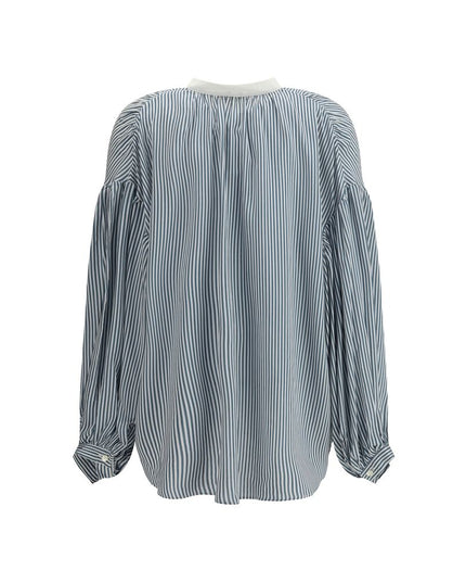 Kristina Ti Green Viscose Pattern Shirt