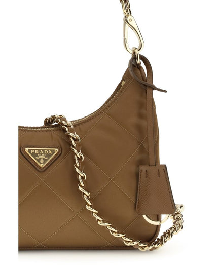 Prada Brown Recycled Polyamide Shoulder Bag