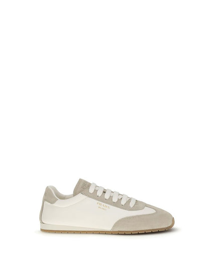 Prada Cream Lamb Ovis Aries Aries Low Top Sneakers