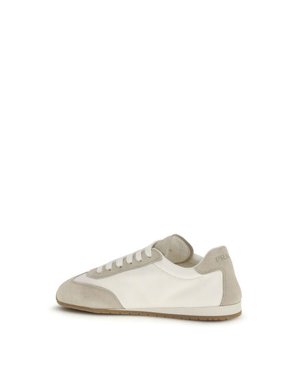 Prada Cream Lamb Ovis Aries Aries Low Top Sneakers