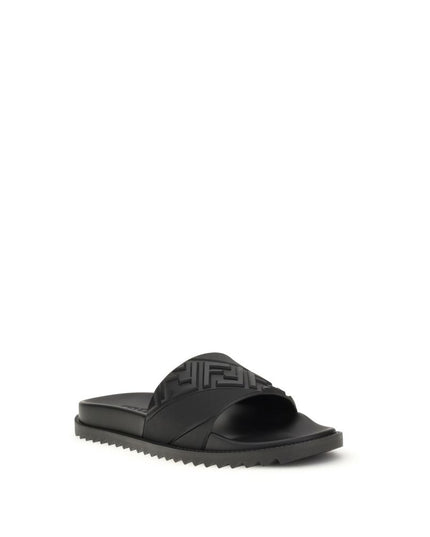 Fendi Black Rubber Sandals
