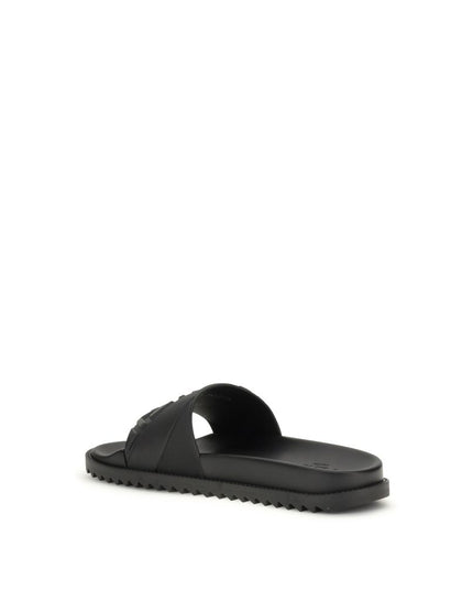 Fendi Black Rubber Sandals