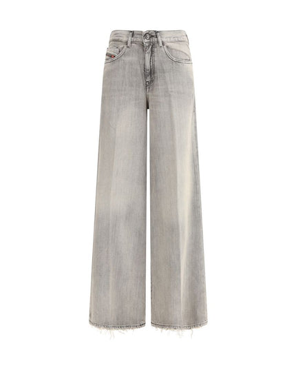 Diesel Gray Cotton Flared Jeans