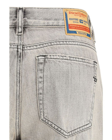 Diesel Gray Cotton Flared Jeans