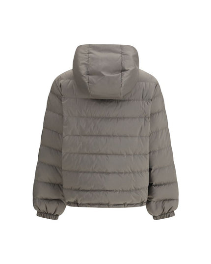 Miu Miu Gray Recycled Polyester Coat