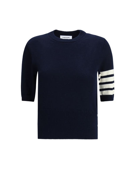 Thom Browne Blue Fleece Wool Sweatshirt