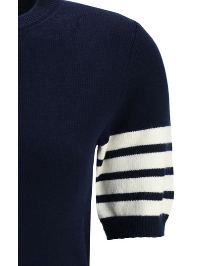 Thom Browne Blue Fleece Wool Sweatshirt