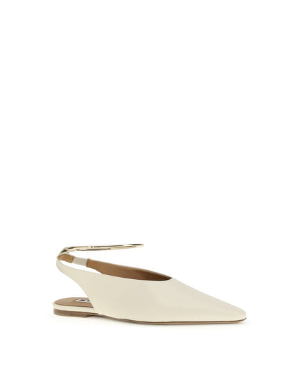Jil Sander Cream Goatskin Ballet Flats