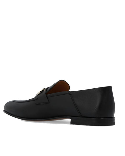 Salvatore Ferragamo Black Calfskin Slip-On Loafers