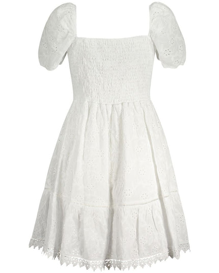 Guess Jeans White Cotton Dress