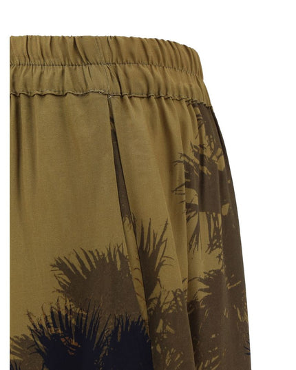 Laneus Brown Viscose Bermuda Shorts