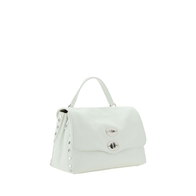 Zanellato White Calf Leather Bos Taurus Shoulder Bag