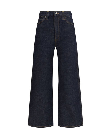 Khaite Blue Cotton Straight-Leg Jeans