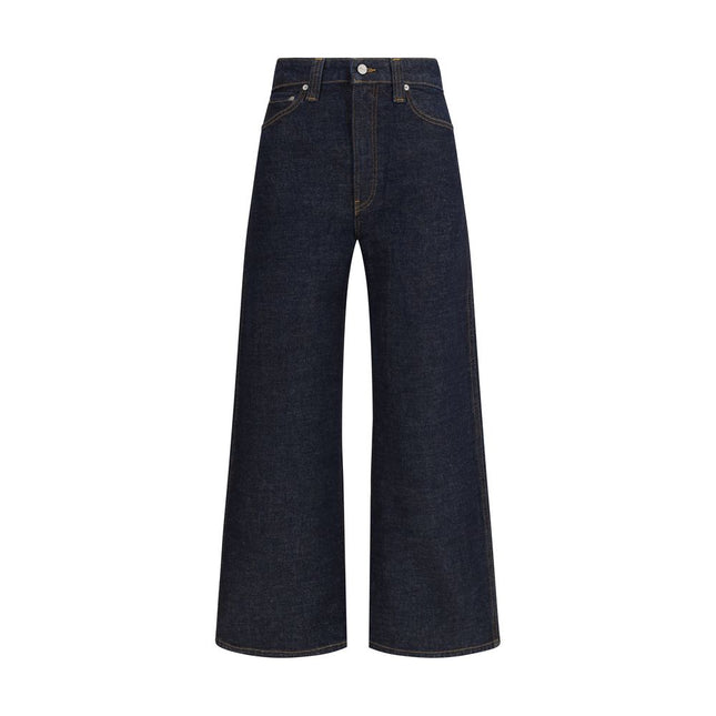 Khaite Blue Cotton Straight-Leg Jeans