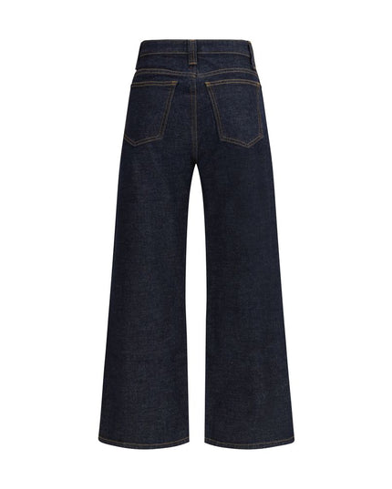 Khaite Blue Cotton Straight-Leg Jeans