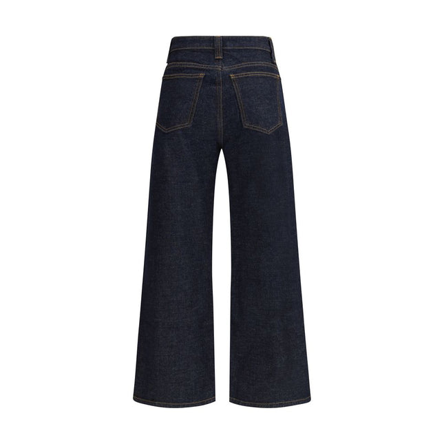 Khaite Blue Cotton Straight-Leg Jeans