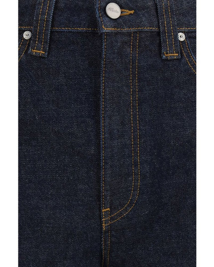 Khaite Blue Cotton Straight-Leg Jeans