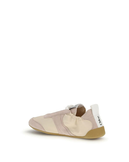 Chloé Beige Nylon Athletic Sneakers