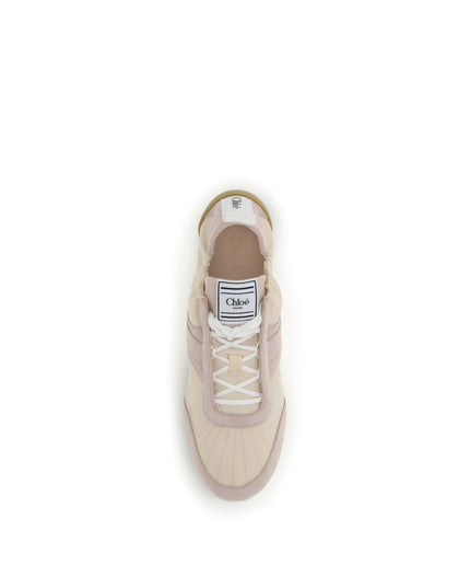 Chloé Beige Nylon Athletic Sneakers